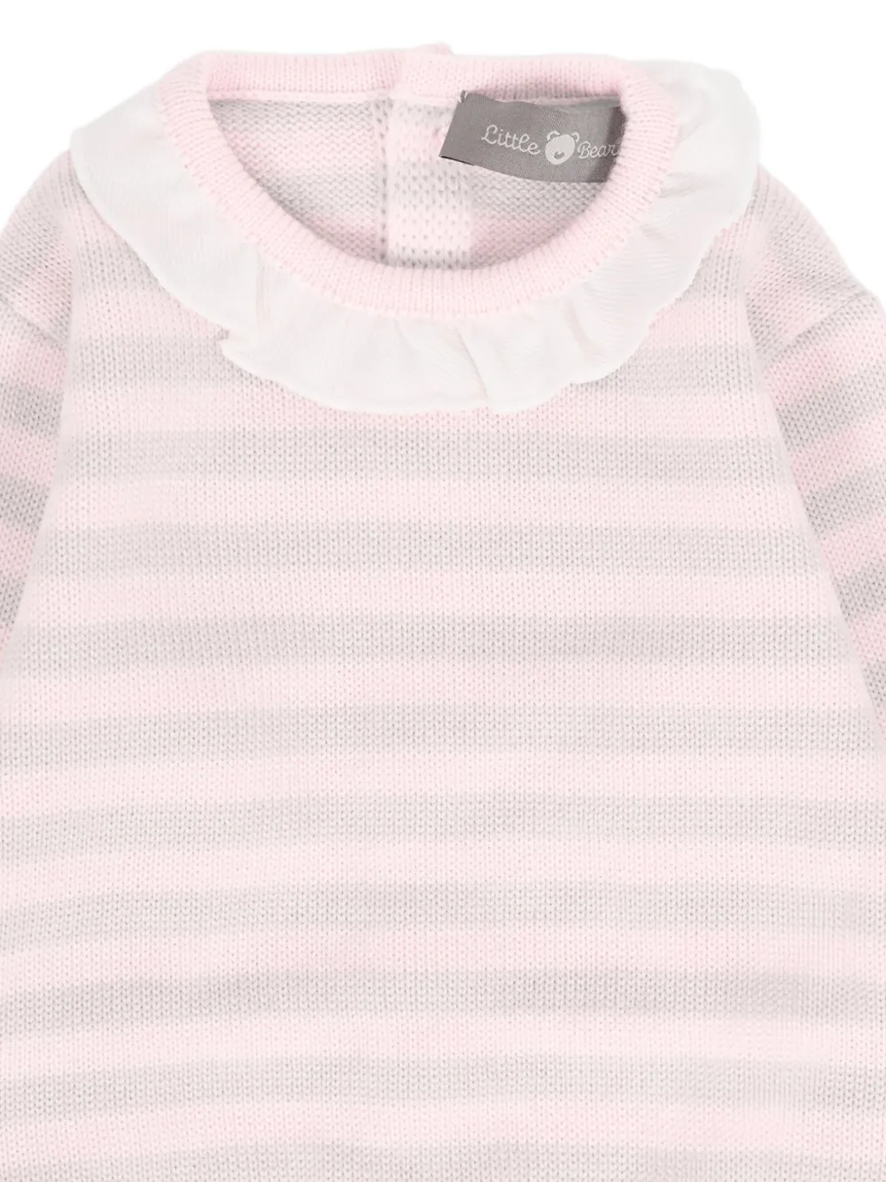 Little Bear Gestreepte trui met ruches Roze