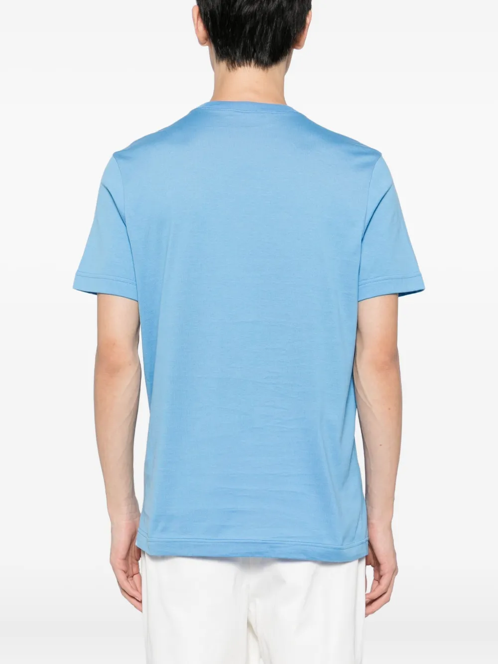 Kiton T-shirt met geborduurd logo Blauw