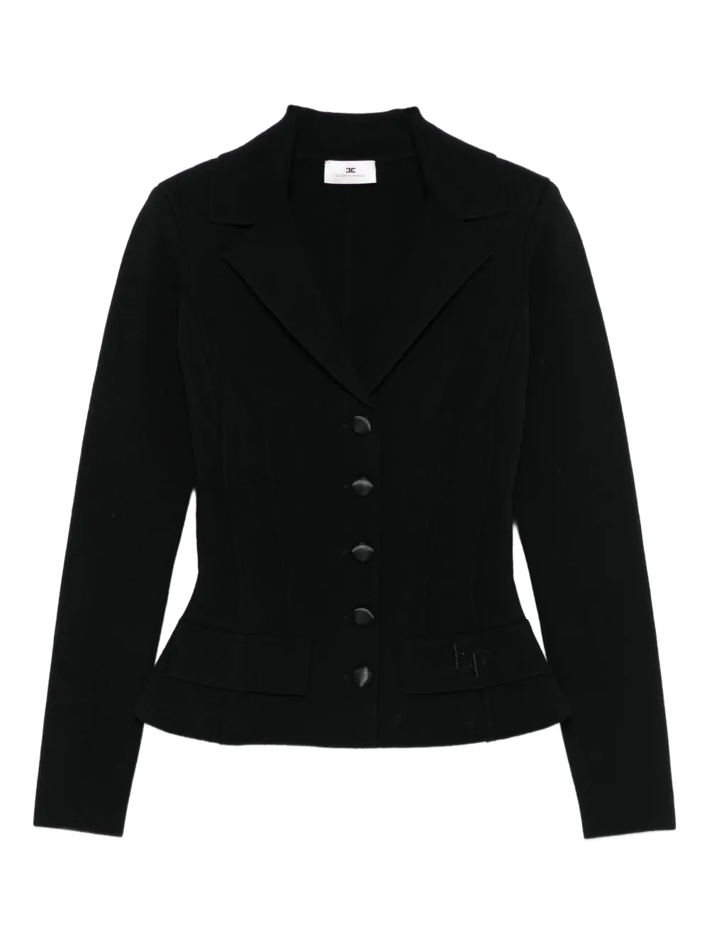 Elisabetta Franchi button-fastening fitted jacket | Black | Image 1