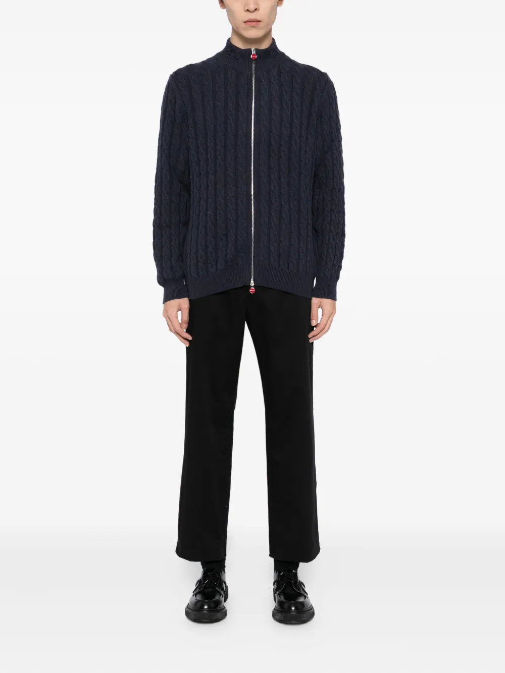 Kiton cable-knit zip-up cardigan | Cardigans | Image 2
