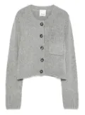 Allude button-front pocketed cardigan - Grey