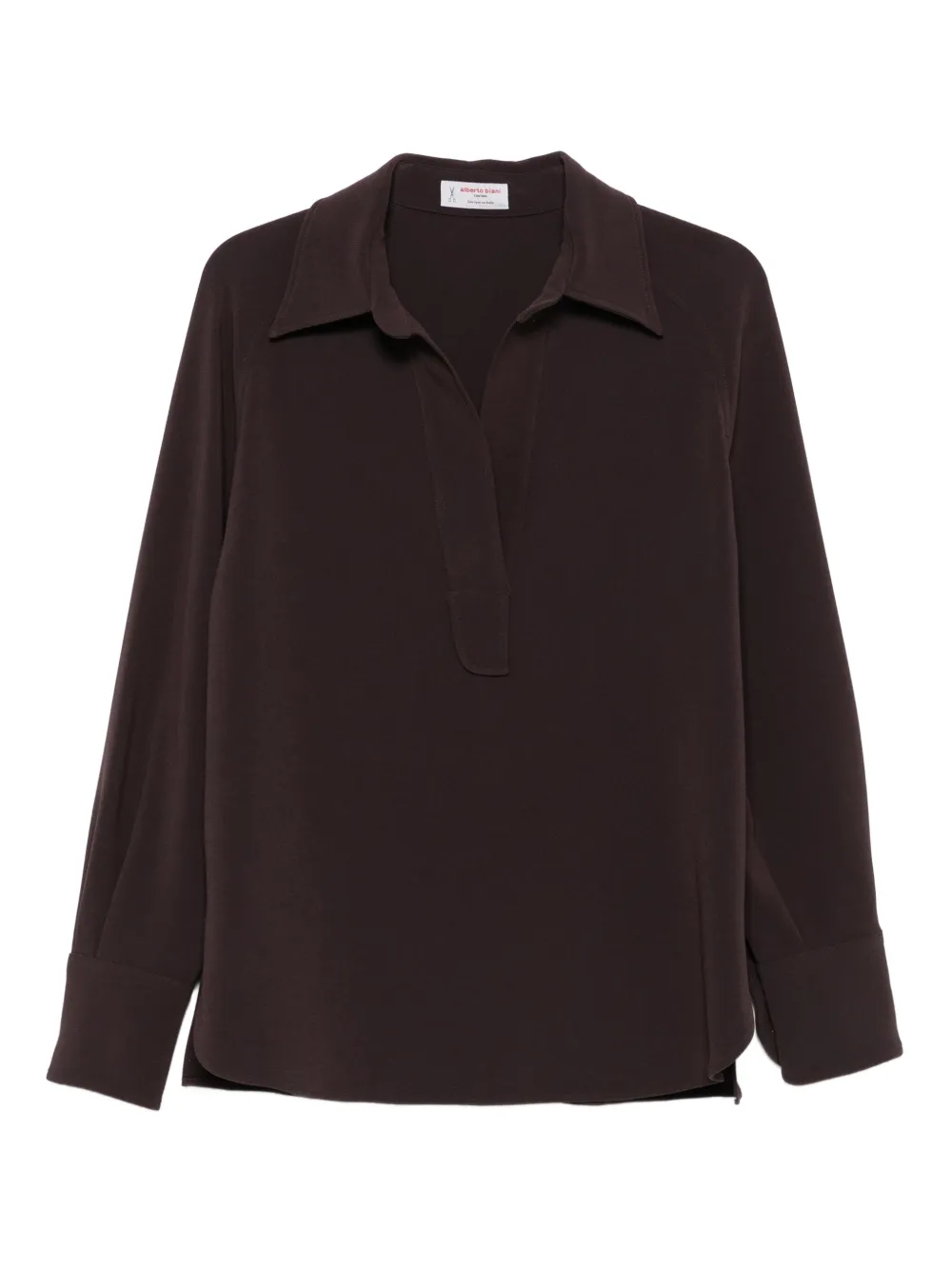 Alberto Biani collared long-sleeve top | Brown | Image 1