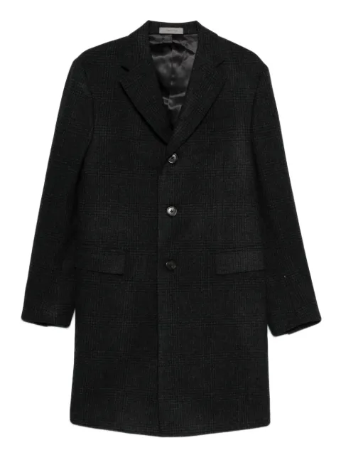 Corneliani checked button coat