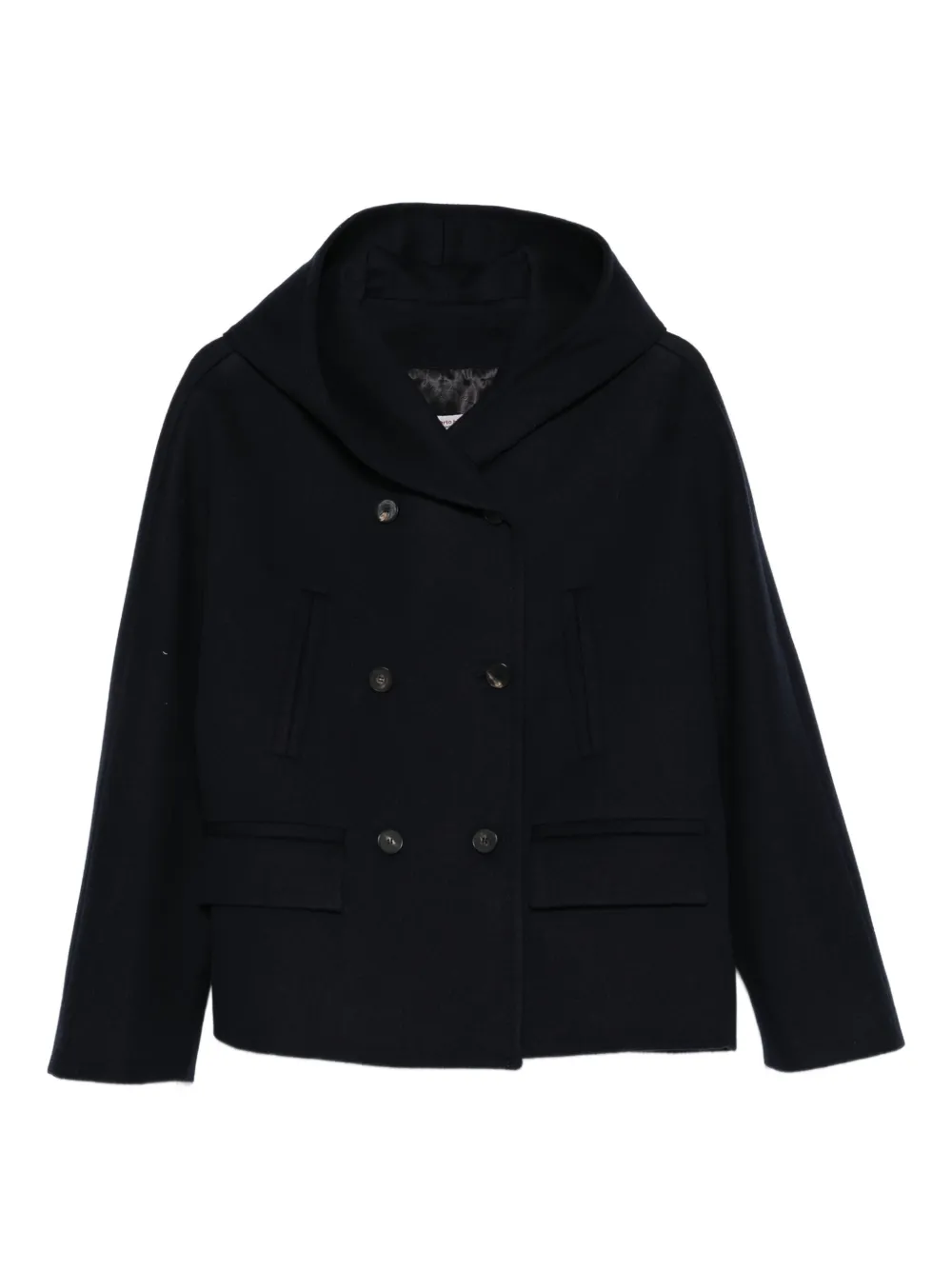 Alberto Biani hooded double-breasted coat | Blue | Image 1