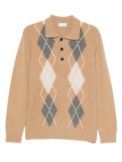 Paolo Pecora diamond-pattern polo-neck polo shirt