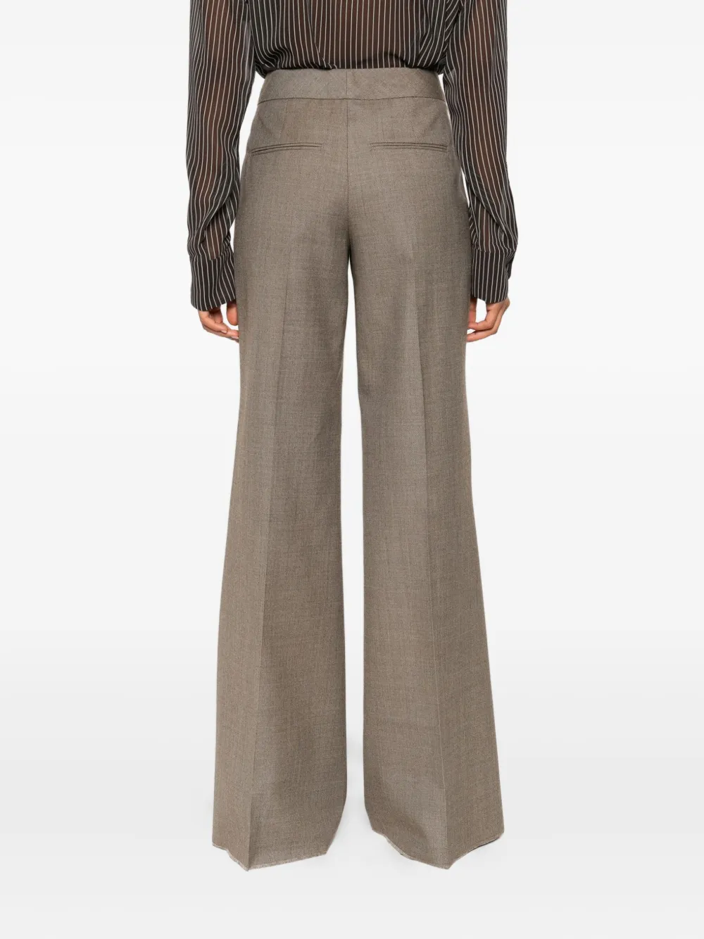 Seafarer Flared broek met ringdetail Bruin