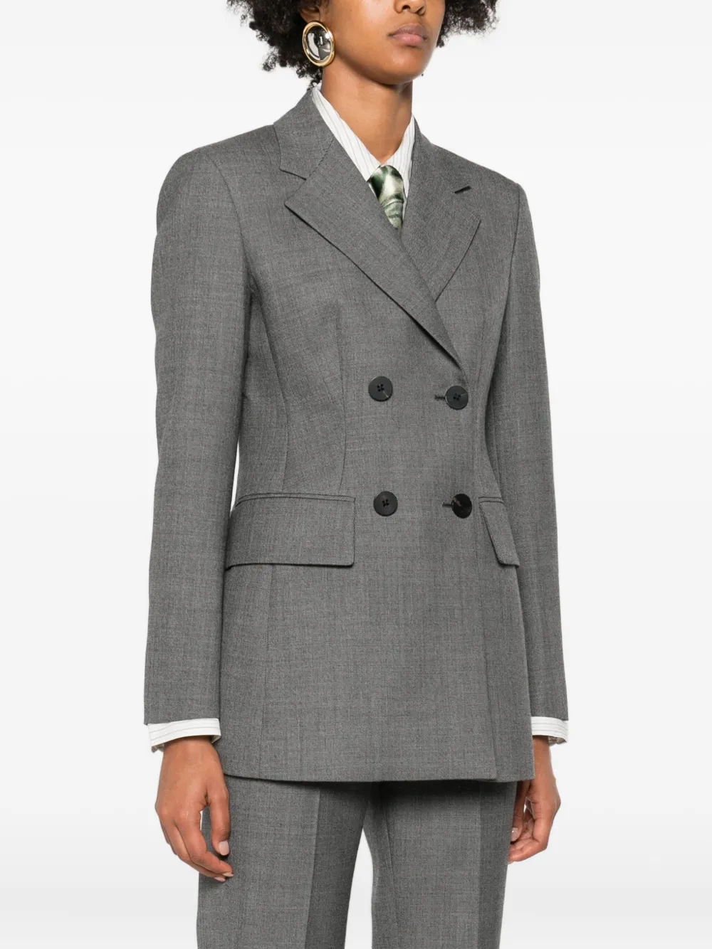 Seafarer Wollen blazer met dubbele rij knopen Grijs