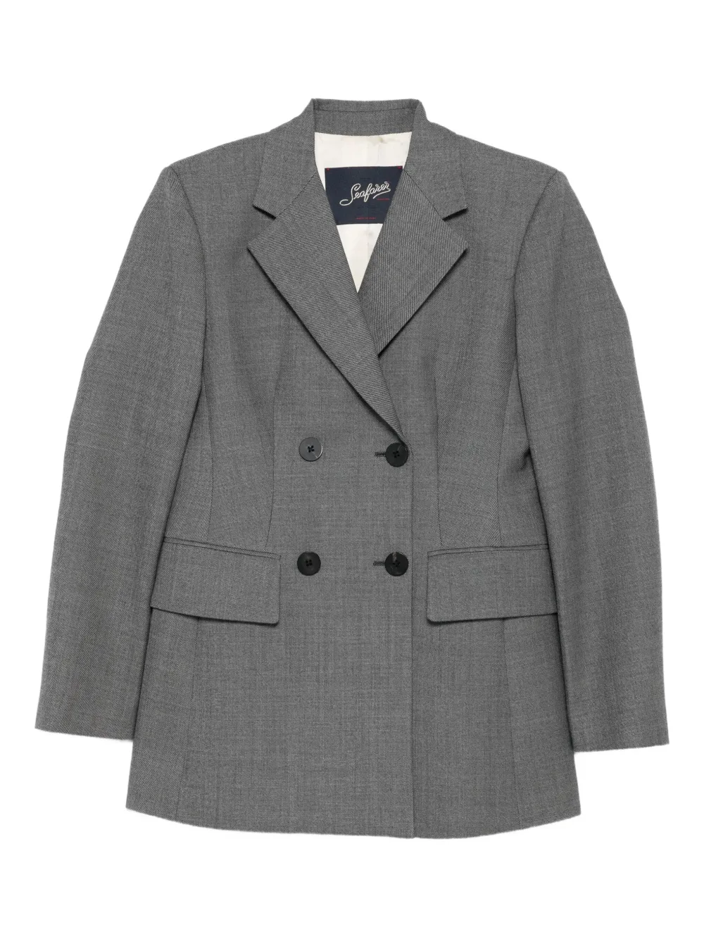 Seafarer double-breasted wool blazer | Grey | Image 1