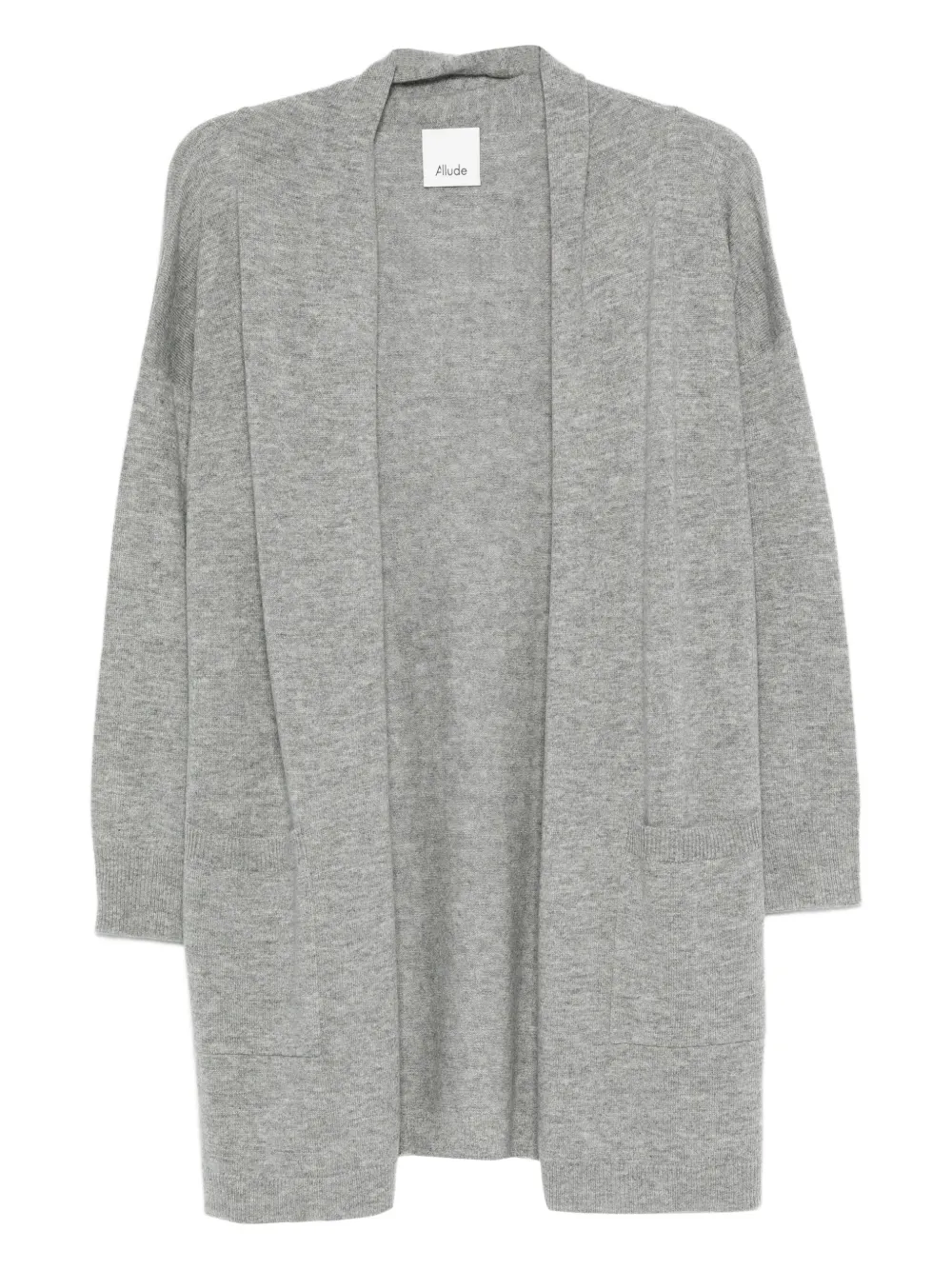 Allude patch-pocket open-front cardigan | Grey | Image 1