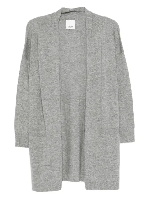 Allude patch-pocket open-front cardigan