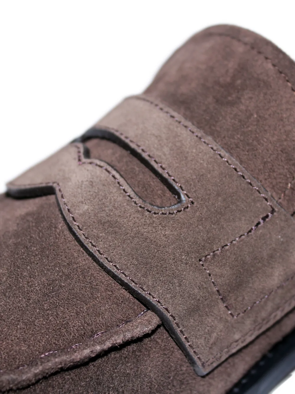 Kiton penny suede loafers Brown