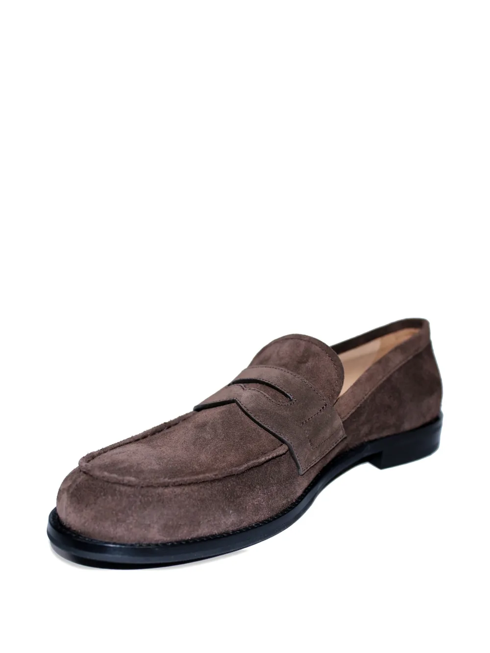 Kiton penny suede loafers Brown