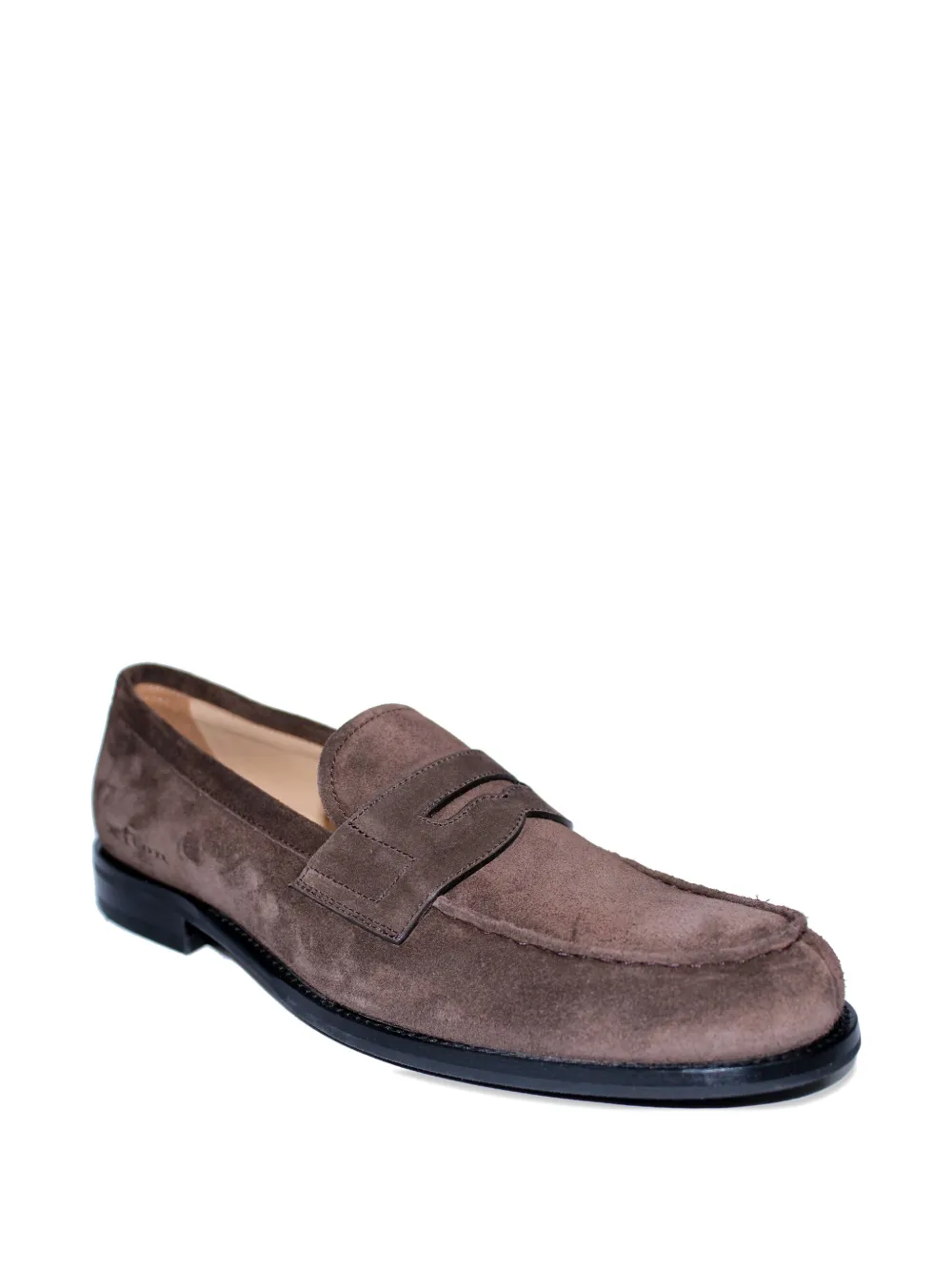 Kiton penny suede loafers - Bruin