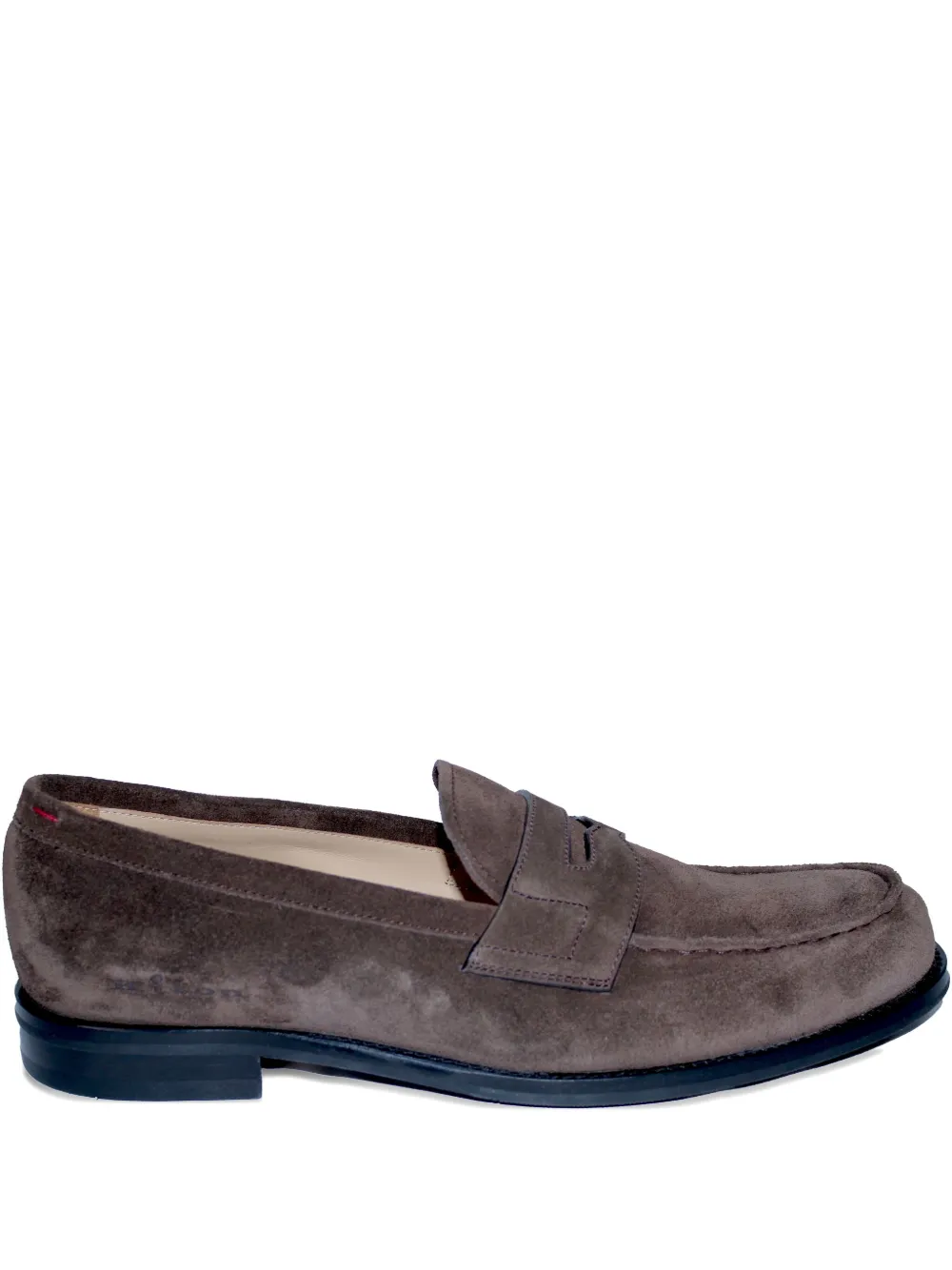 Kiton penny suede loafers Brown