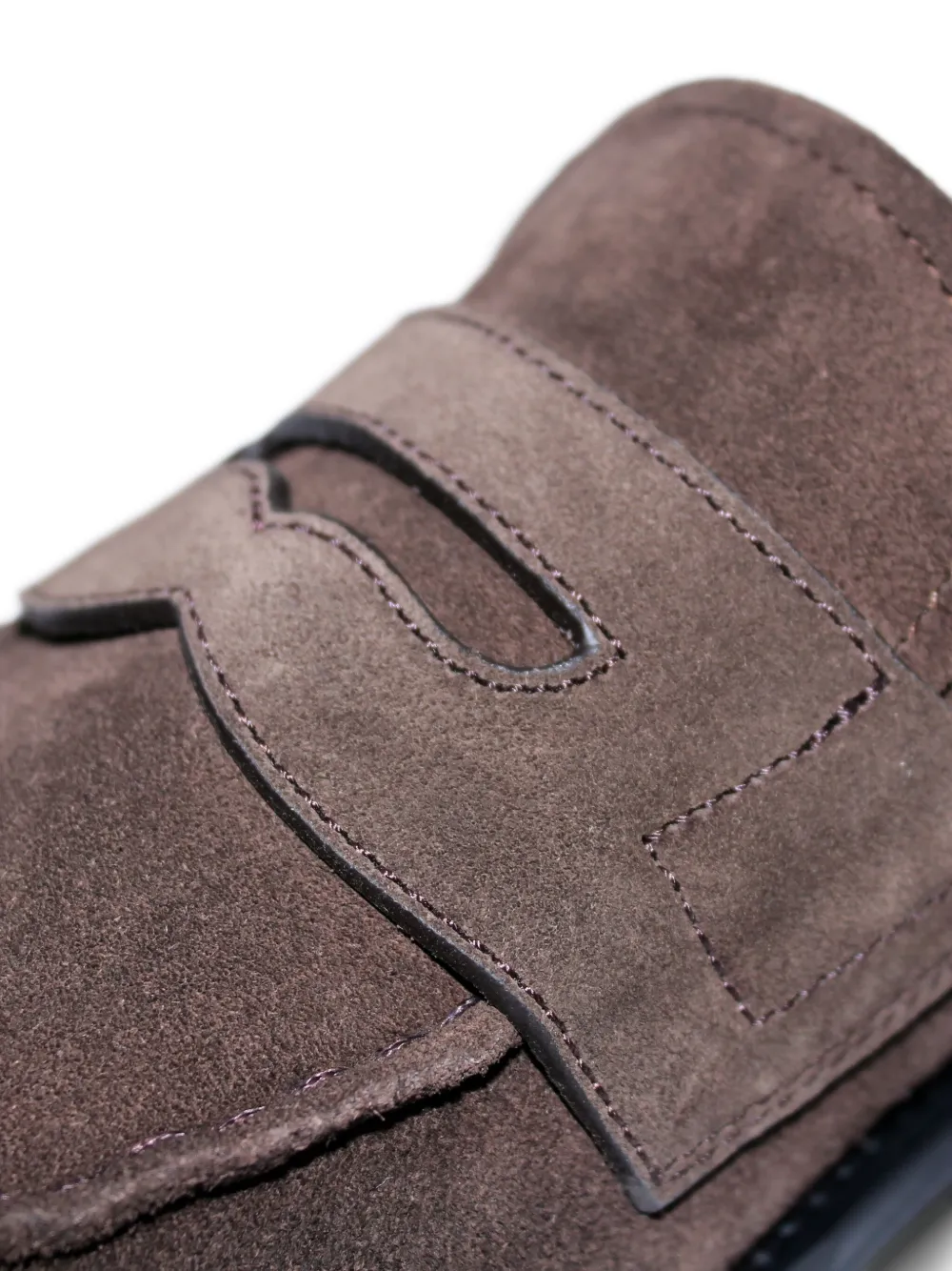 Kiton penny suede loafers Brown