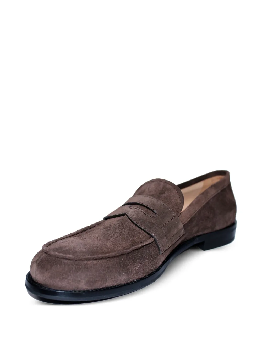 Kiton penny suede loafers Brown