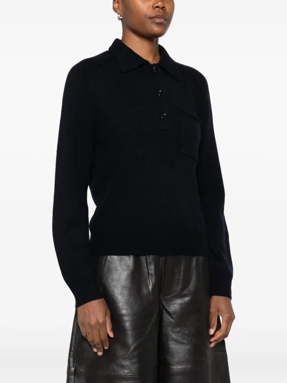Allude Black Wool Knitwear In Blue