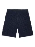 NN07 Paw textured-weave shorts - Blue