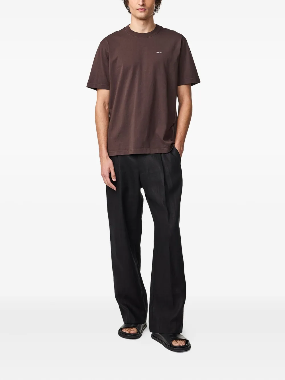 NN07 Adam EMB T-shirt - Bruin