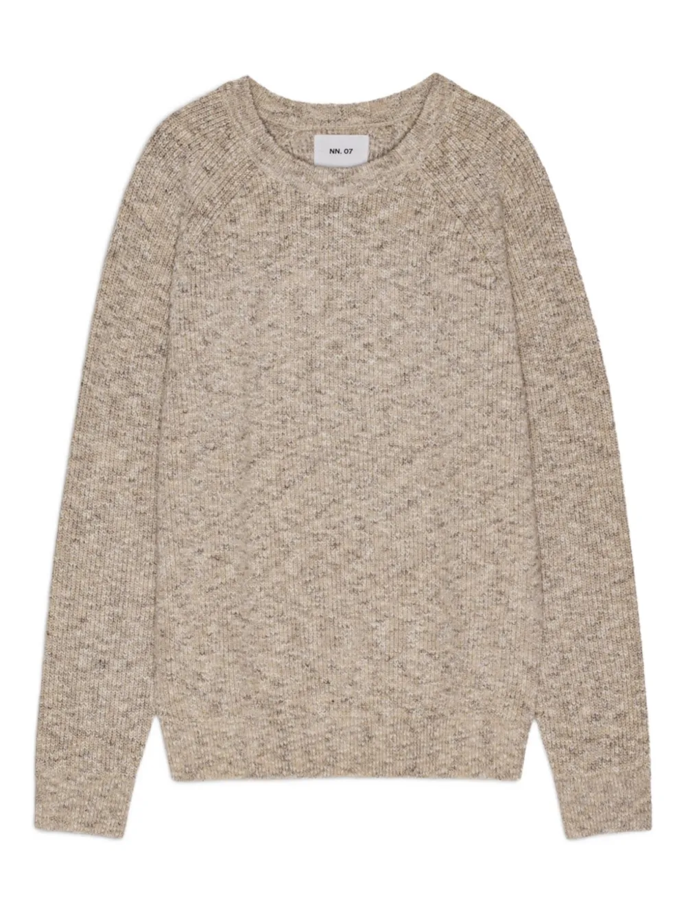 Nn07 Boucle Raglan-sleeves Sweater In Brown