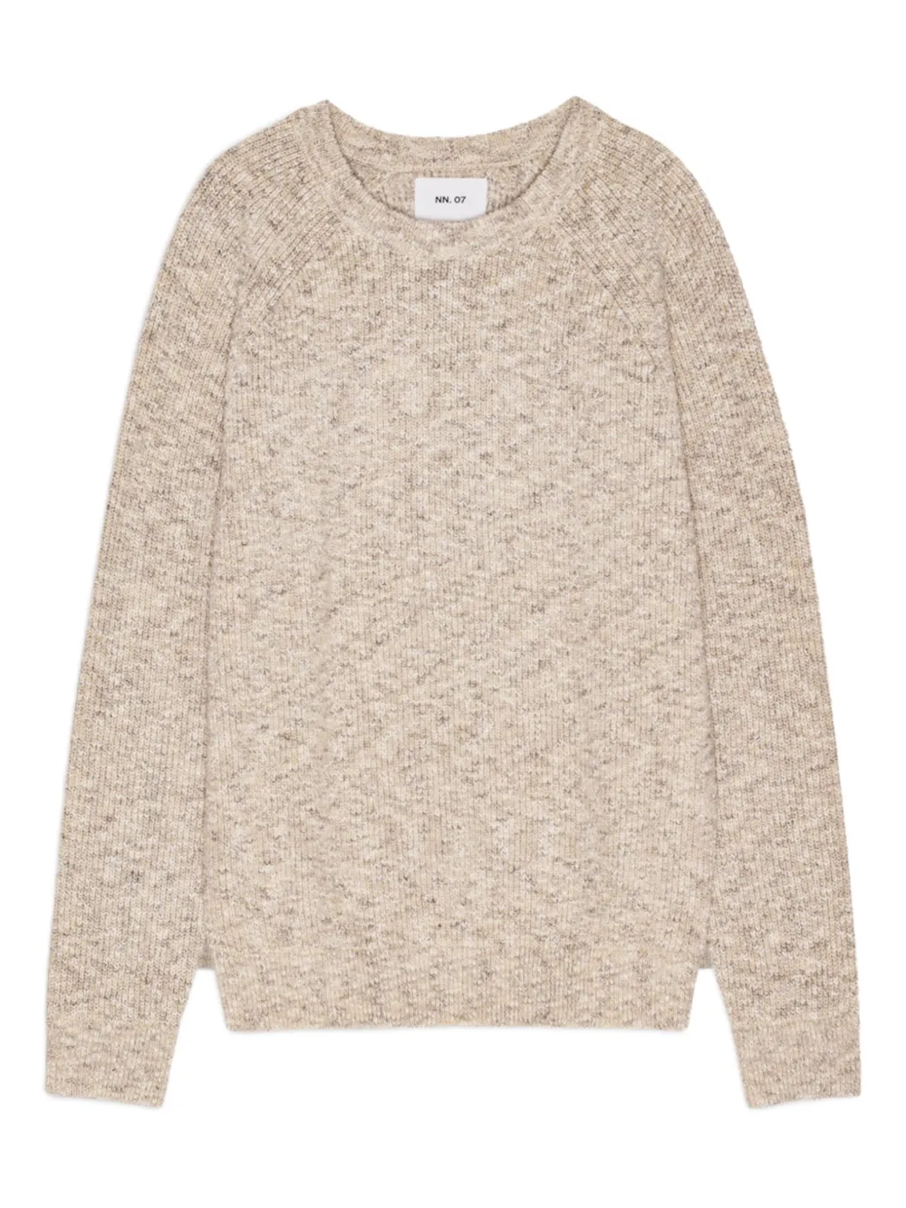 NN07 Bouclé trui met raglan mouwen Beige