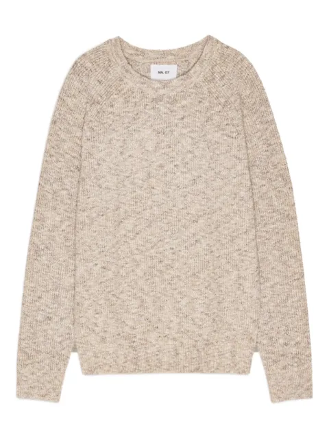 NN07 boucle raglan-sleeves sweater