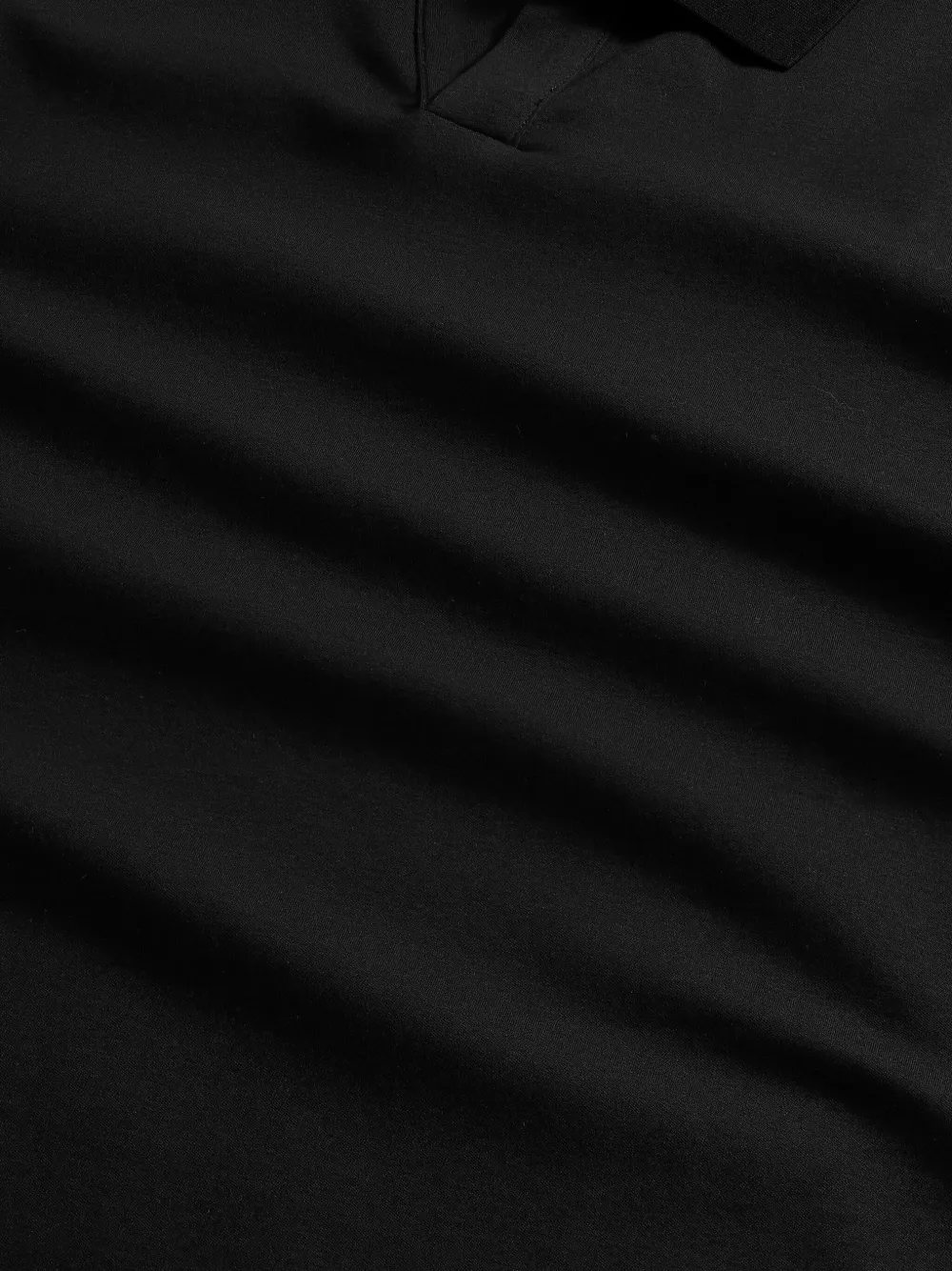 NN07 T-shirt met polokraag en lange mouwen - Zwart