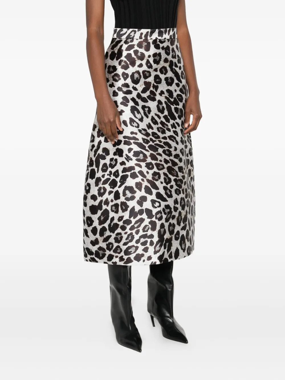 Lunatica Milano Leopard-print Maxi Skirt In Brown