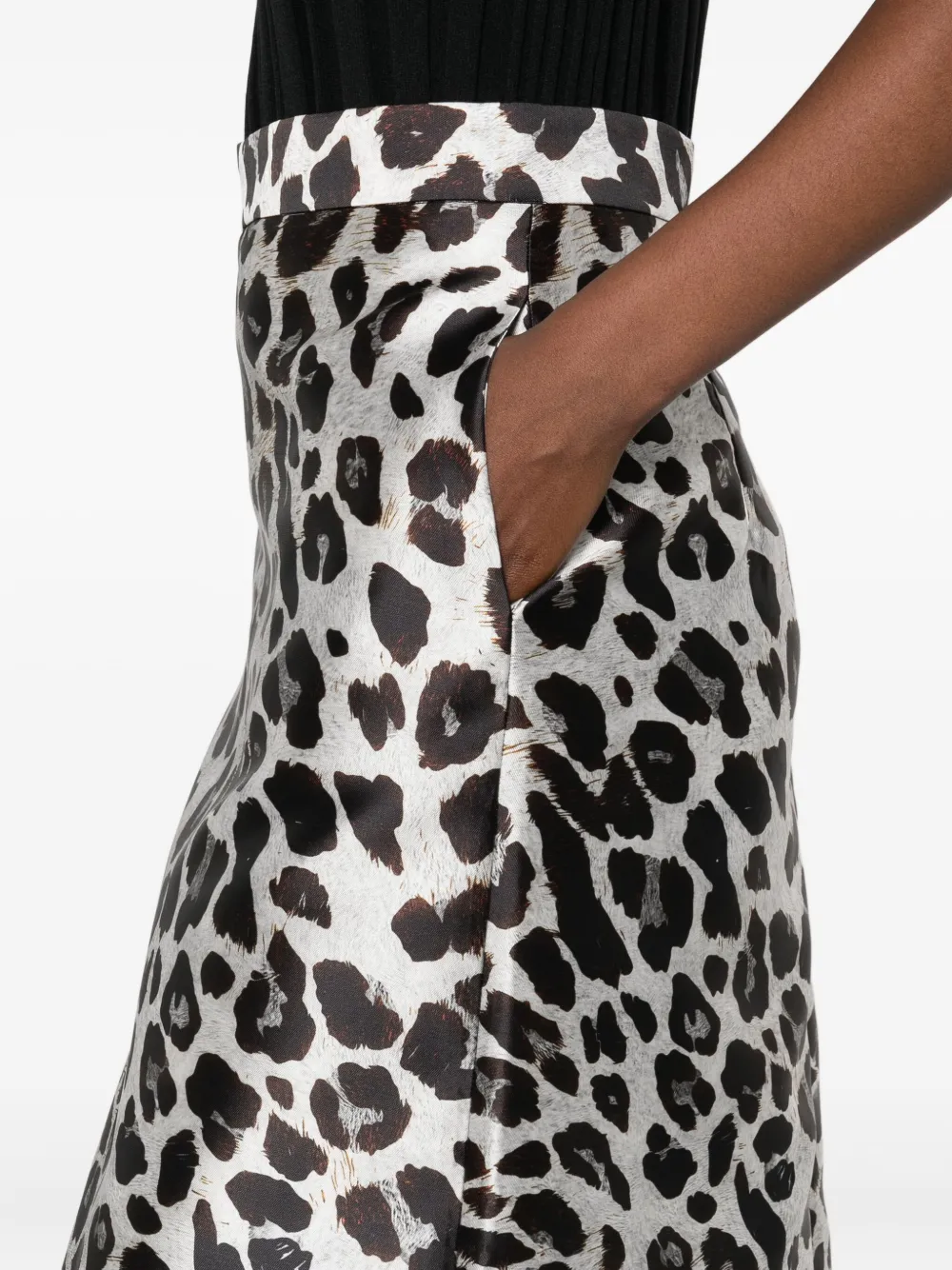 Lunatica Milano Leopard-print Maxi Skirt In Brown