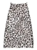 Lunatica Milano leopard-print maxi skirt - Grey