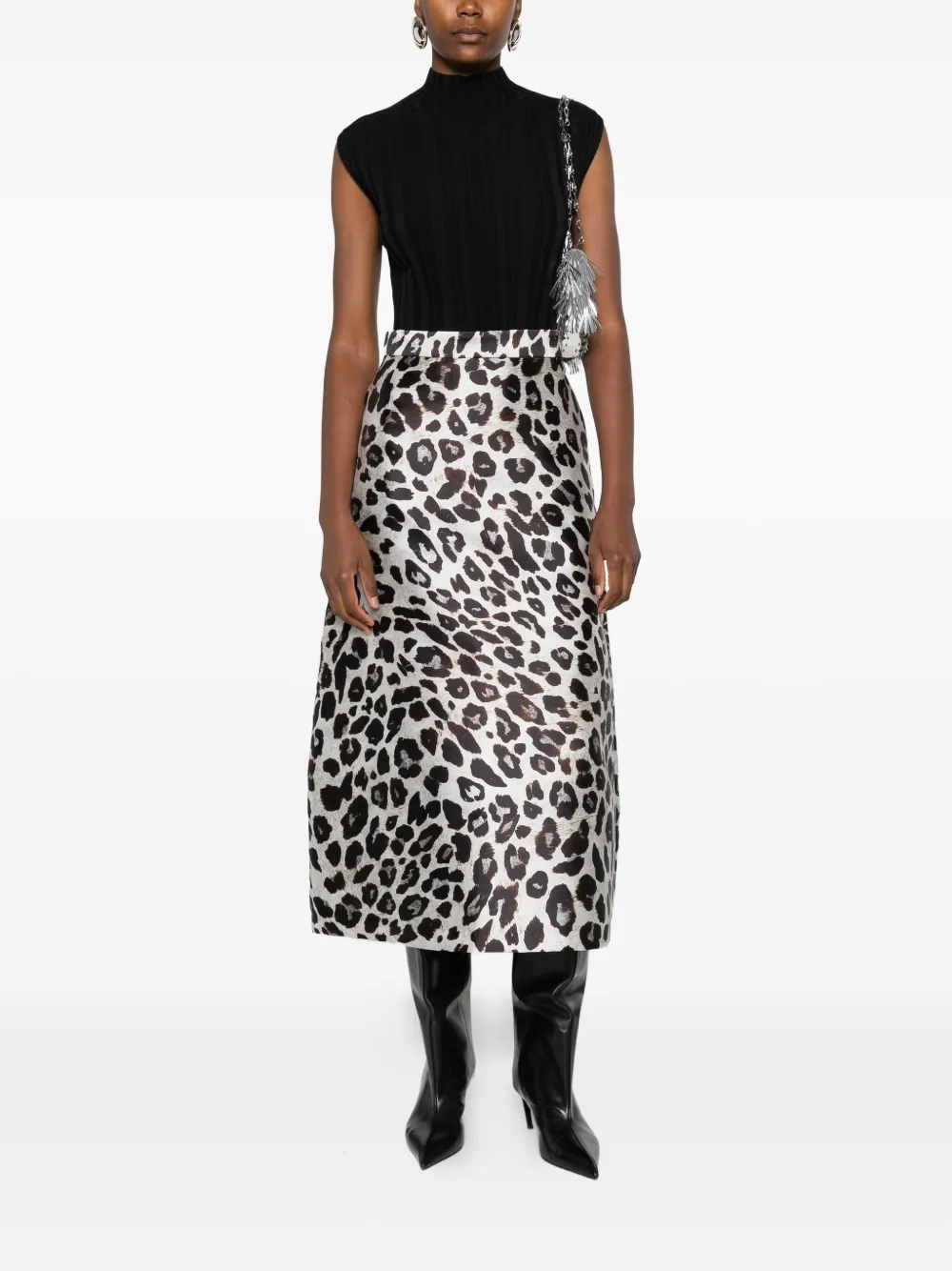 Lunatica Milano Rok met luipaardprint - Grijs