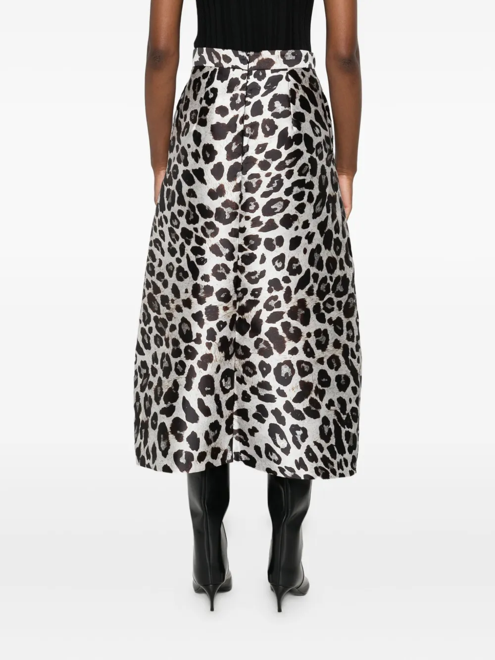 Lunatica Milano Leopard-print Maxi Skirt In Brown