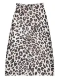 Lunatica Milano leopard-print maxi skirt - Grey