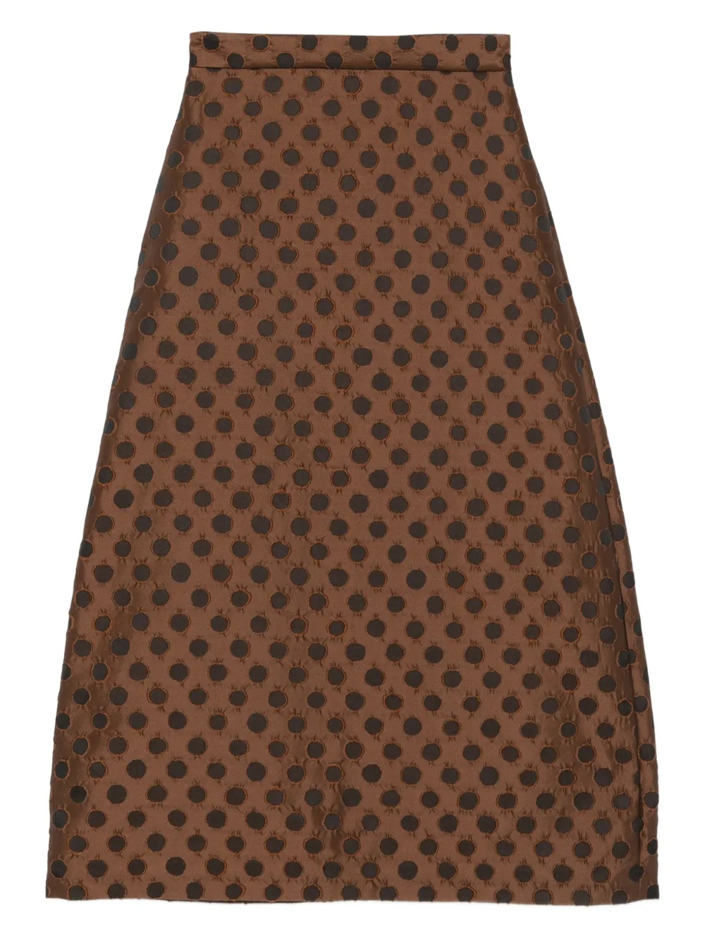 Lunatica Milano dot maxi skirt | Brown | Image 1