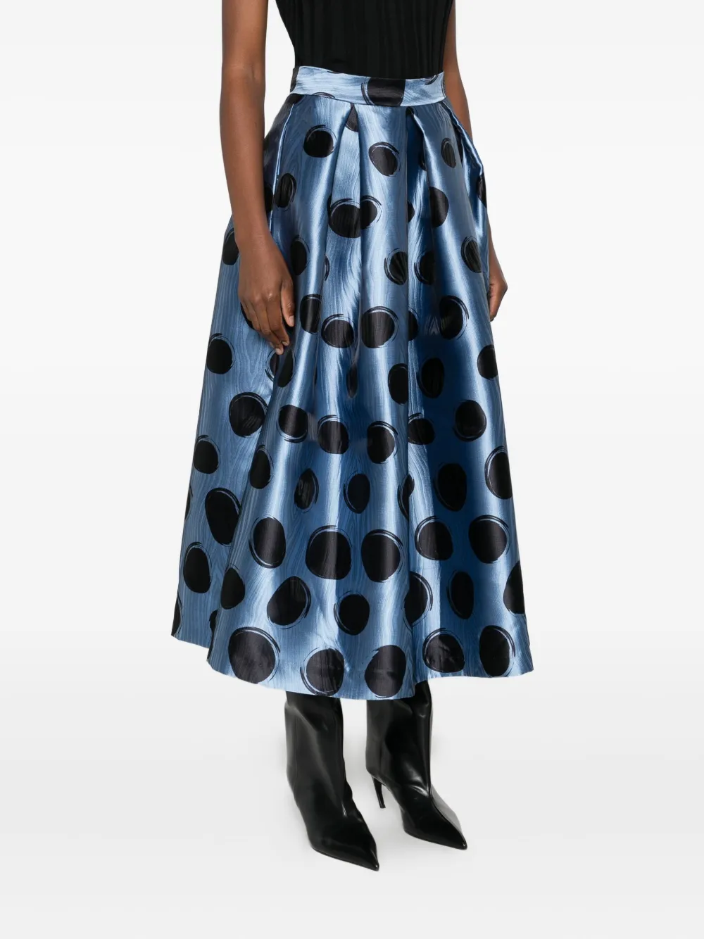 Lunatica Milano Maxi-plooirok Blauw