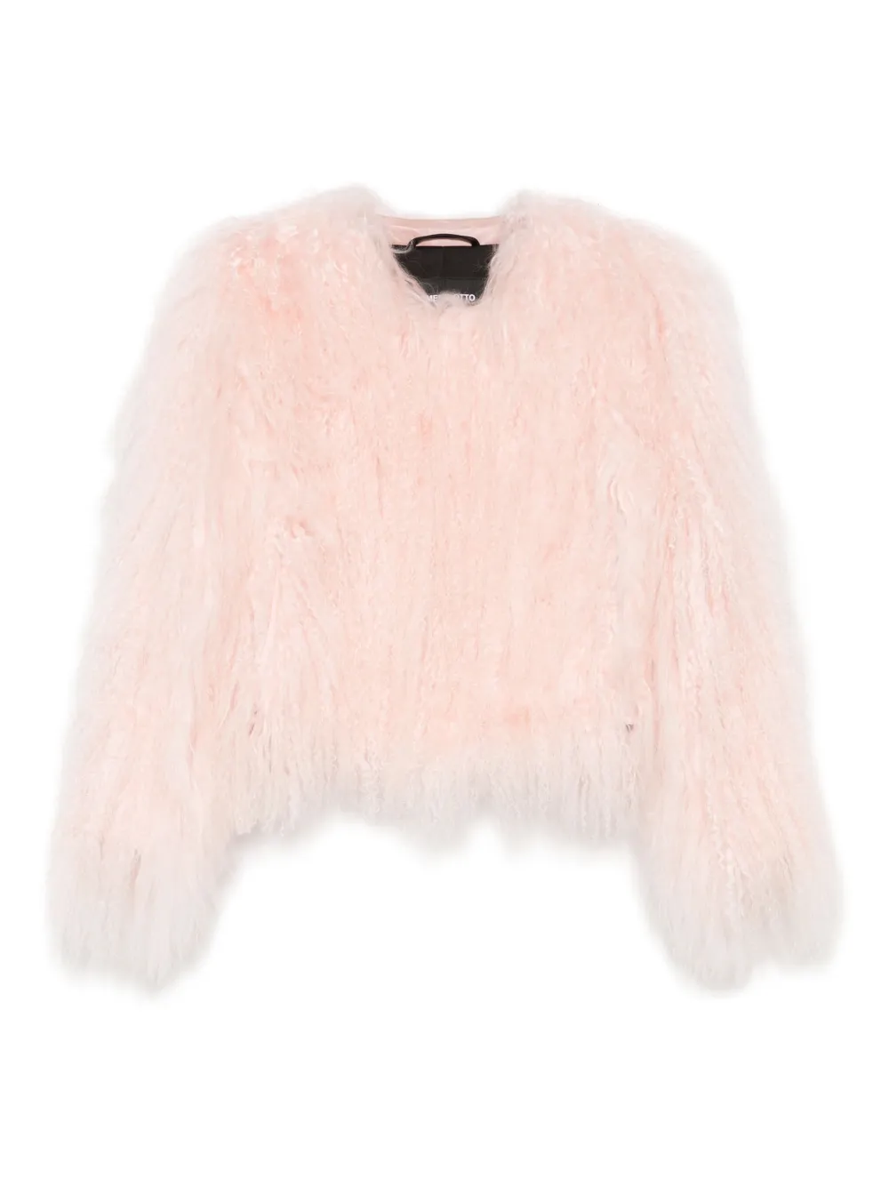 Numerootto fluffy-textured cropped jacket | Pink | Image 1