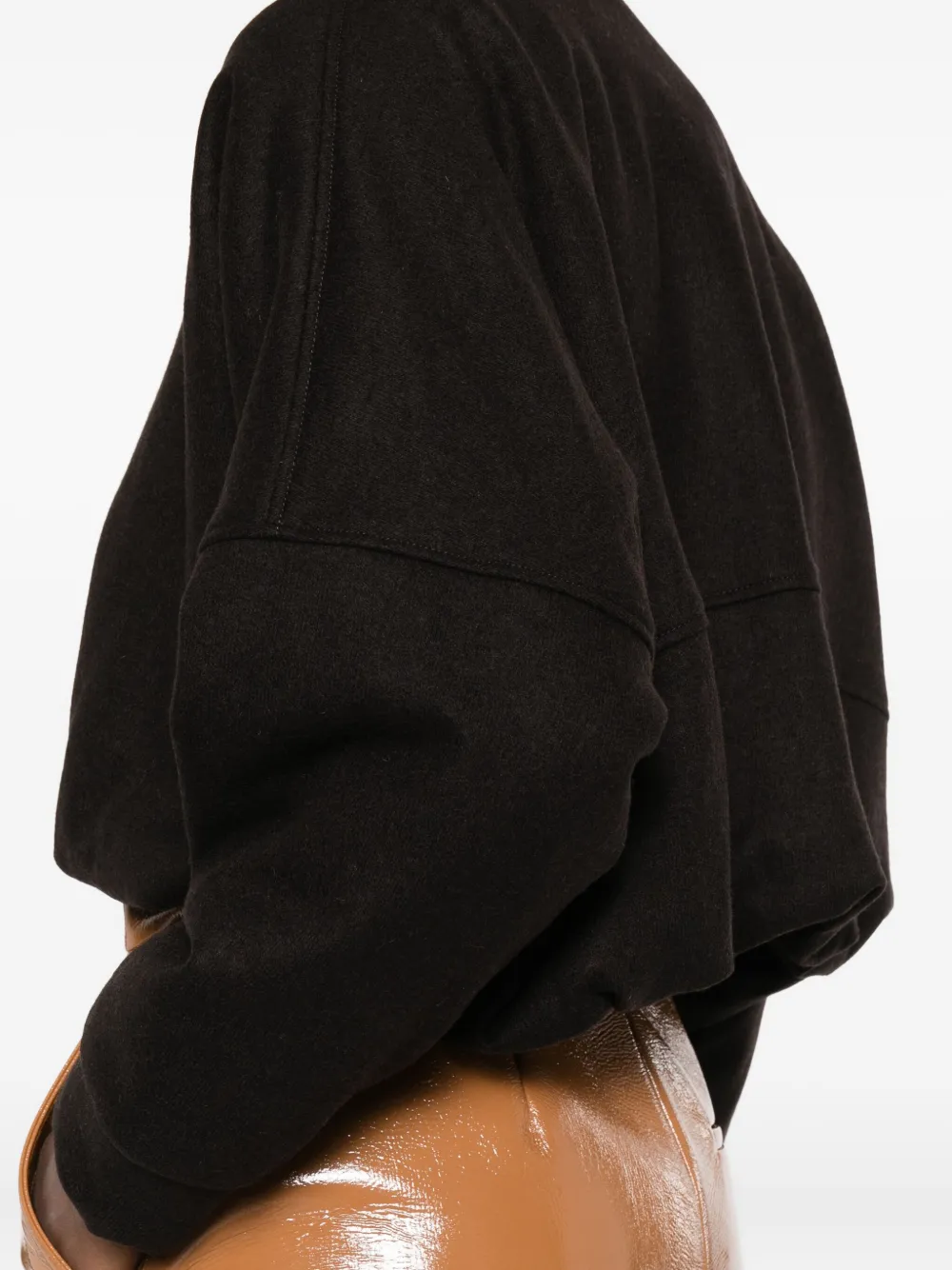 Tela Crop-length Bomber Jacket In Black