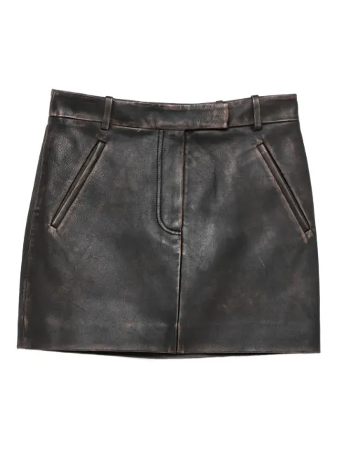 Tela leather mini skirt