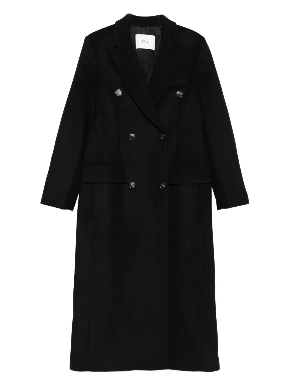 Tela double-breasted coat | Black | Image 1