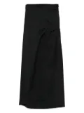 Tela wraparound midi skirt - Black