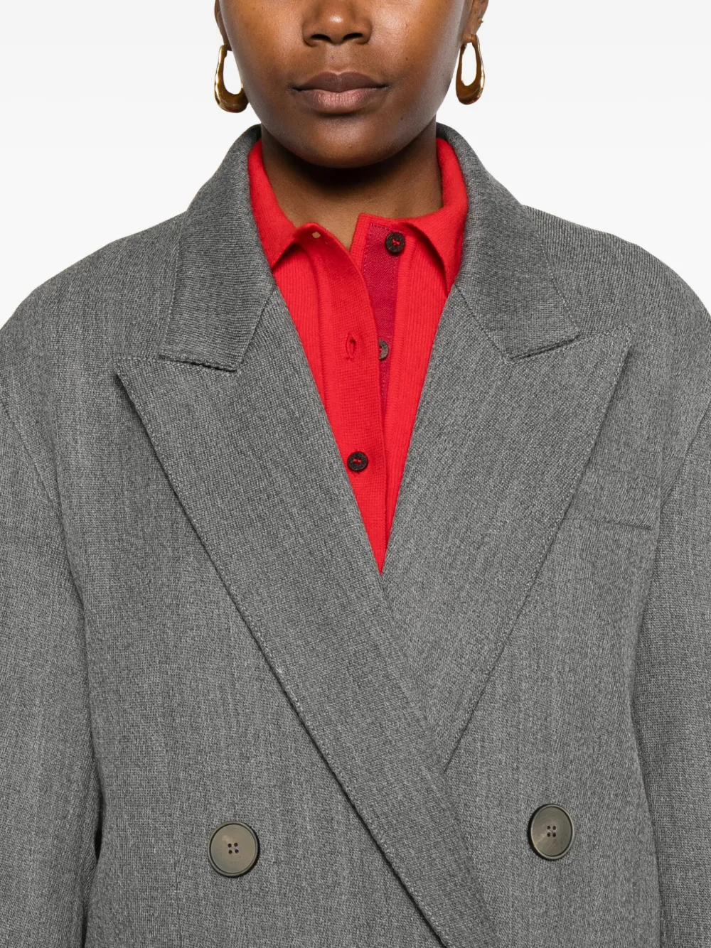 Tela Jas met dubbele rij knopen Grijs