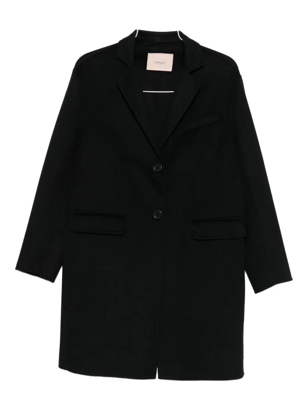 Twinset Single-breasted Coat In Black