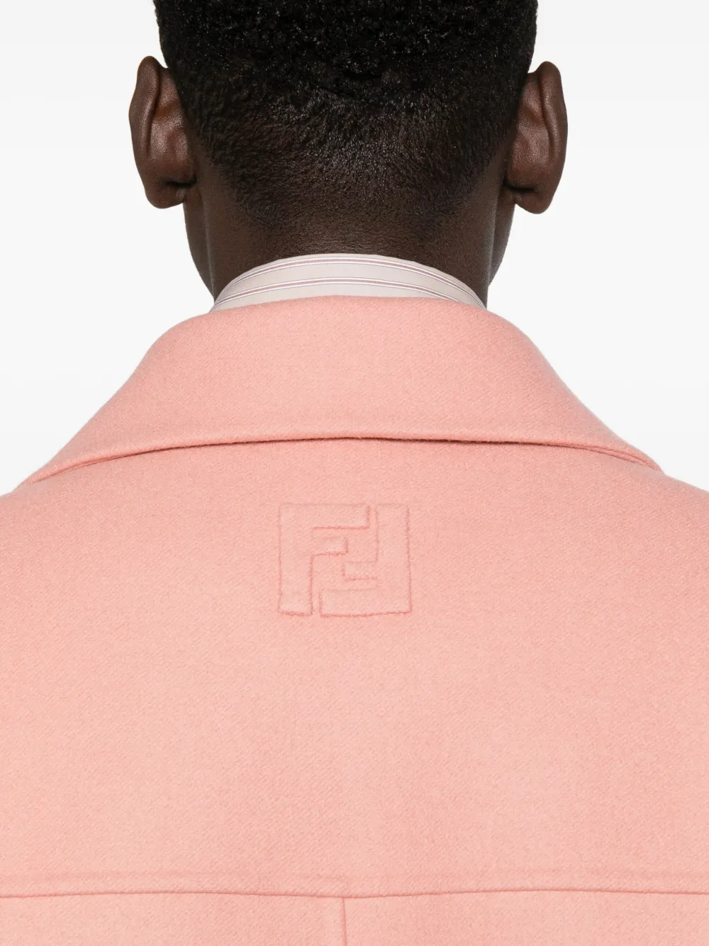 FENDI Jas met dubbele rij knopen en opgestikte zak Roze