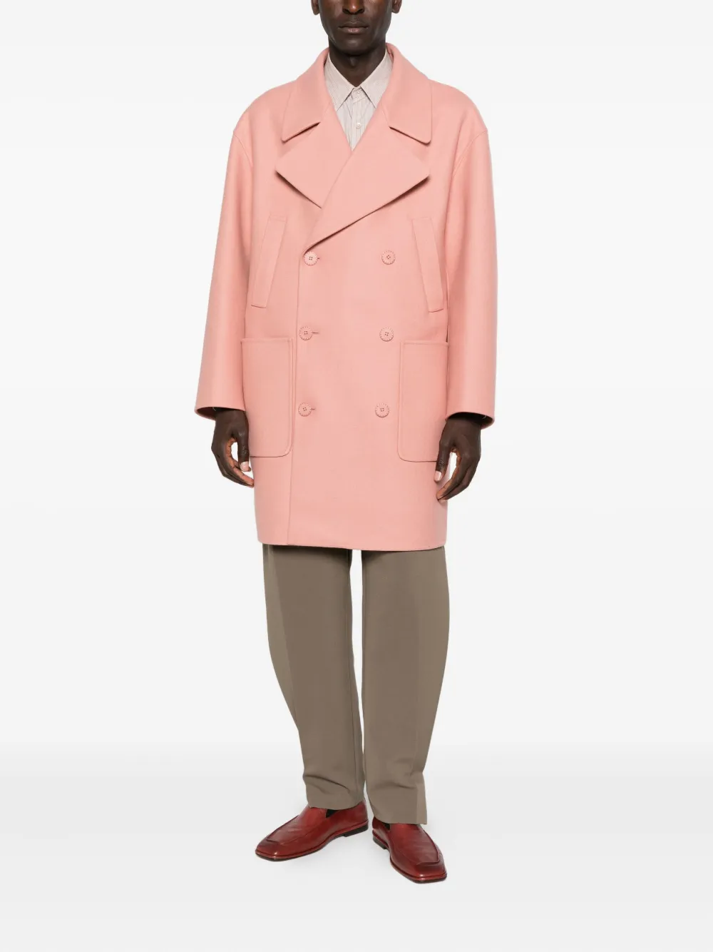 FENDI double-breasted patch-pocket coat | Double Breasted Coats | Image 2