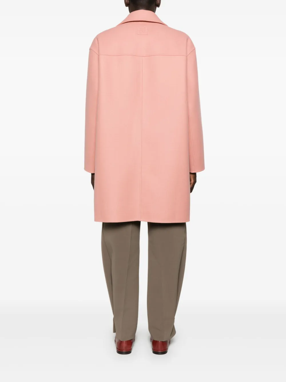 FENDI Jas met dubbele rij knopen en opgestikte zak Roze