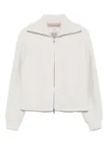 Agnona roll-neck zip-front jacket - White