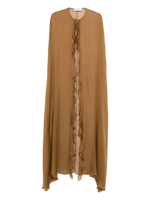 Raquel Diniz ruffled cape coat
