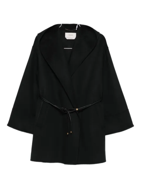 Agnona Jacke hooded belted coat