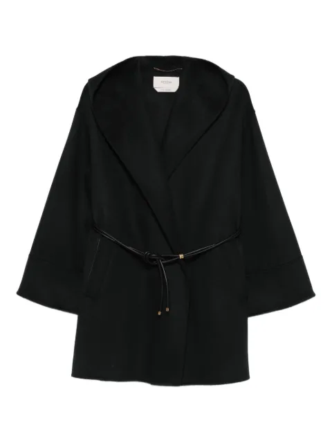 Agnona Jacke hooded belted coat