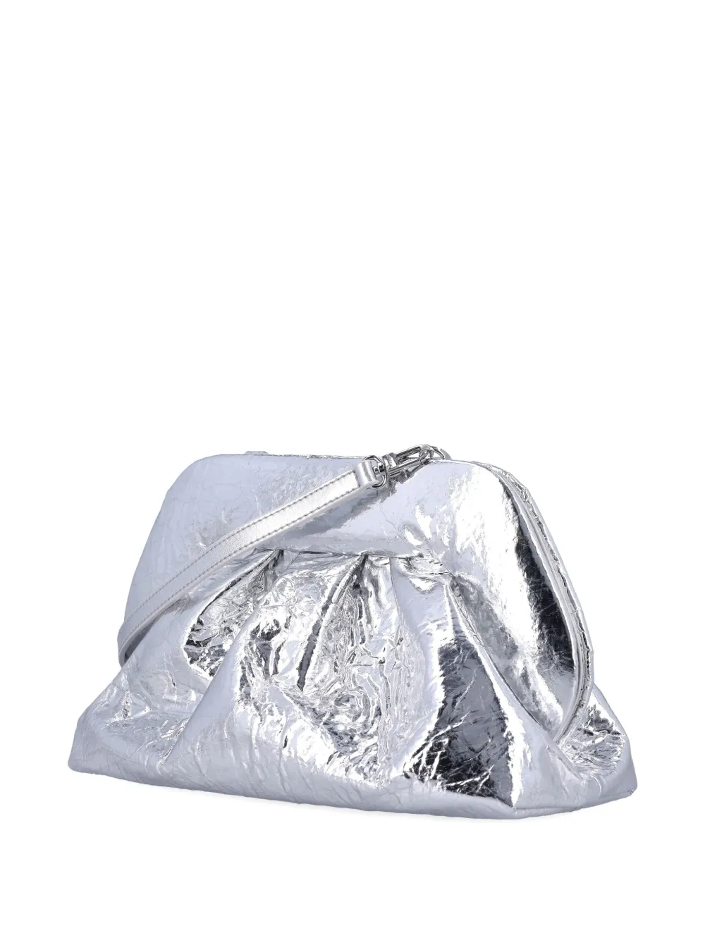 Themoirè Tia Pleated Clutch Bag In Gray